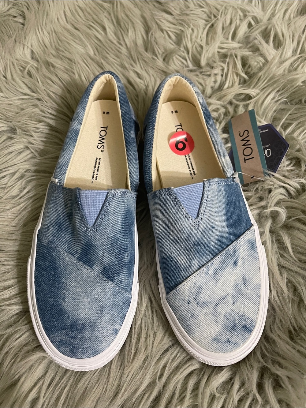 TOMS Denim Slip-On Sneakers - Light & Medium Blue